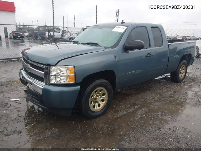 1GCRCSEA9BZ430331 2011 Chevrolet Silverado 1500 Lt