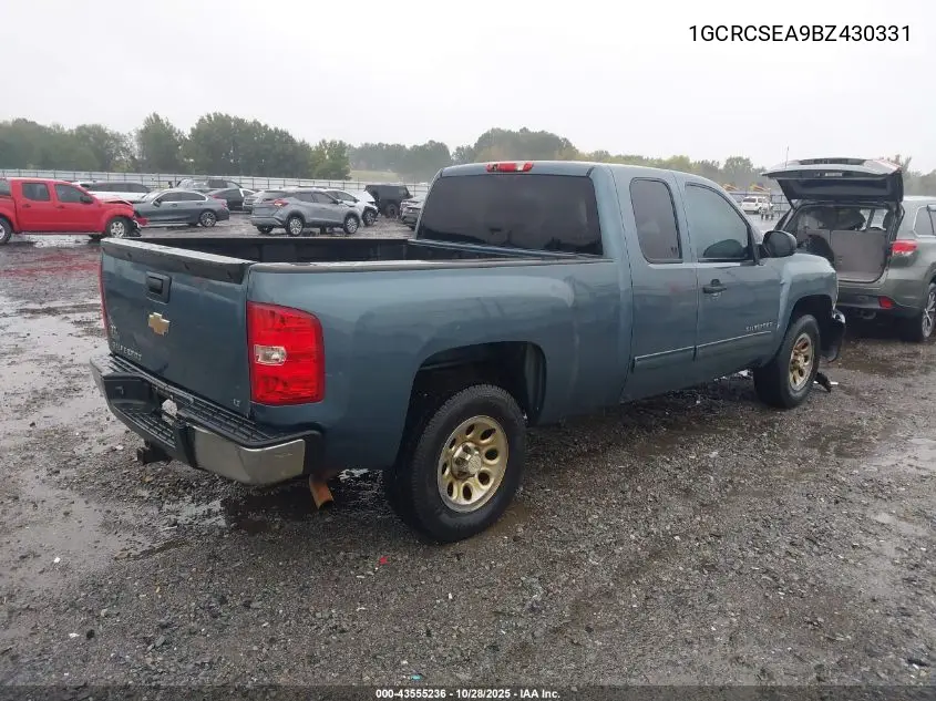 1GCRCSEA9BZ430331 2011 Chevrolet Silverado 1500 Lt