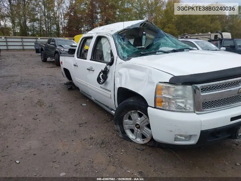 3GCPKTE38BG240036 2011 Chevrolet Silverado 1500 Ltz