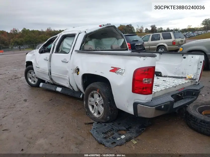 3GCPKTE38BG240036 2011 Chevrolet Silverado 1500 Ltz