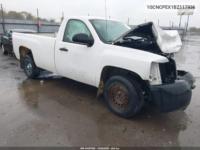1GCNCPEX1BZ117936 2011 Chevrolet Silverado 1500 Work Truck