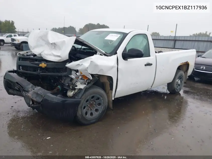 1GCNCPEX1BZ117936 2011 Chevrolet Silverado 1500 Work Truck
