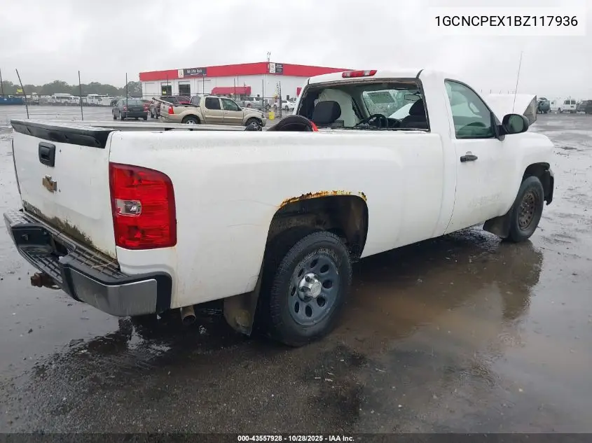 1GCNCPEX1BZ117936 2011 Chevrolet Silverado 1500 Work Truck
