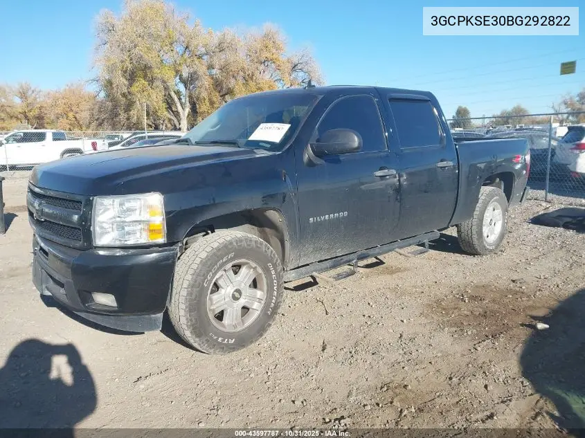 3GCPKSE30BG292822 2011 Chevrolet Silverado 1500 Lt