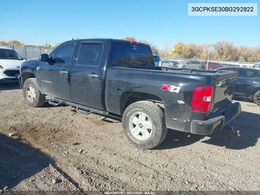 3GCPKSE30BG292822 2011 Chevrolet Silverado 1500 Lt