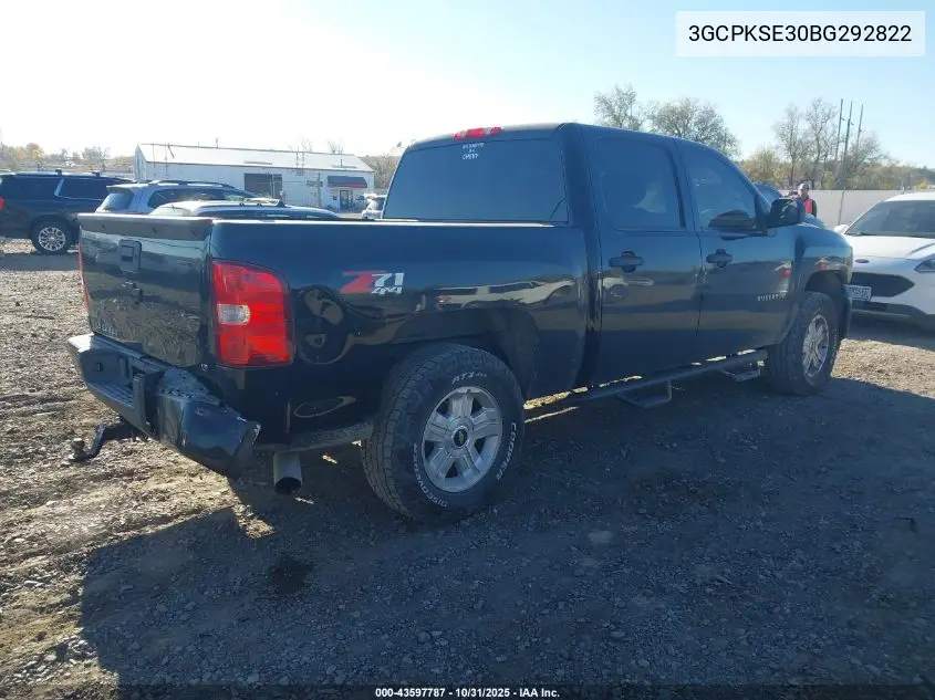 3GCPKSE30BG292822 2011 Chevrolet Silverado 1500 Lt