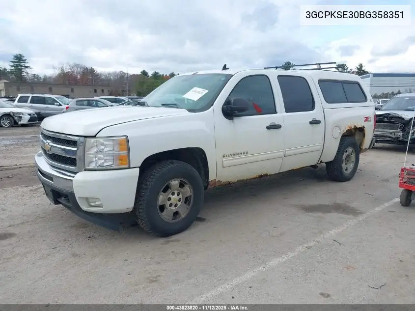 3GCPKSE30BG358351 2011 Chevrolet Silverado 1500 Lt