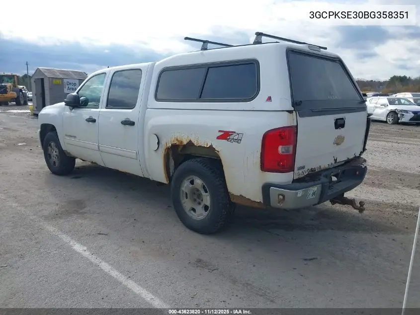 3GCPKSE30BG358351 2011 Chevrolet Silverado 1500 Lt