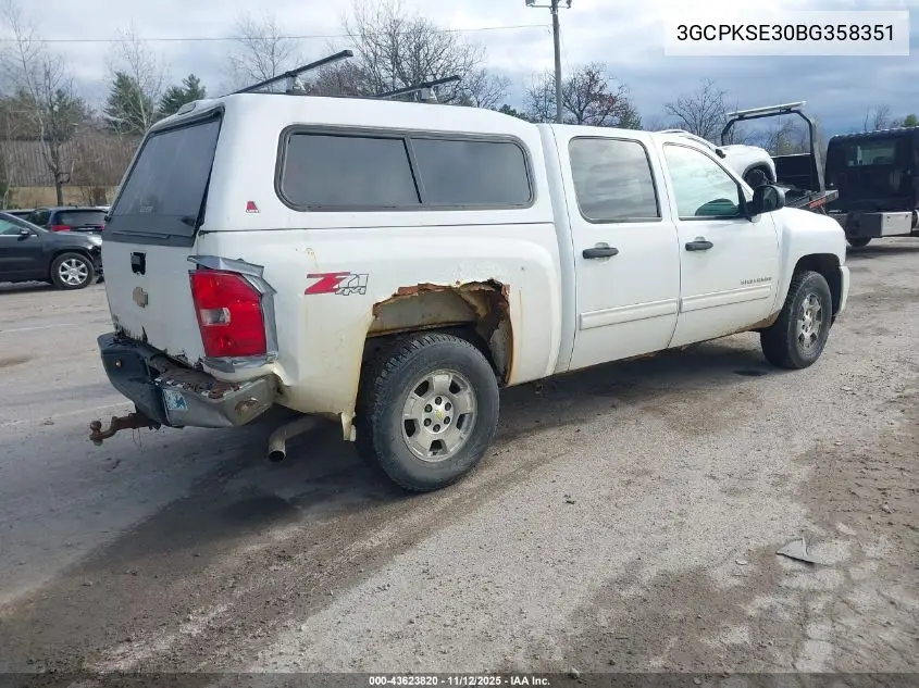 3GCPKSE30BG358351 2011 Chevrolet Silverado 1500 Lt