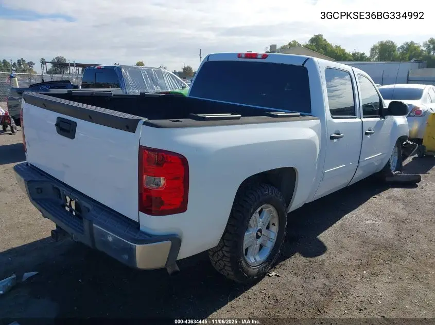 3GCPKSE36BG334992 2011 Chevrolet Silverado 1500 Lt