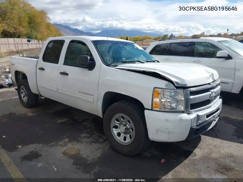 3GCPKSEA5BG195646 2011 Chevrolet Silverado 1500 Lt