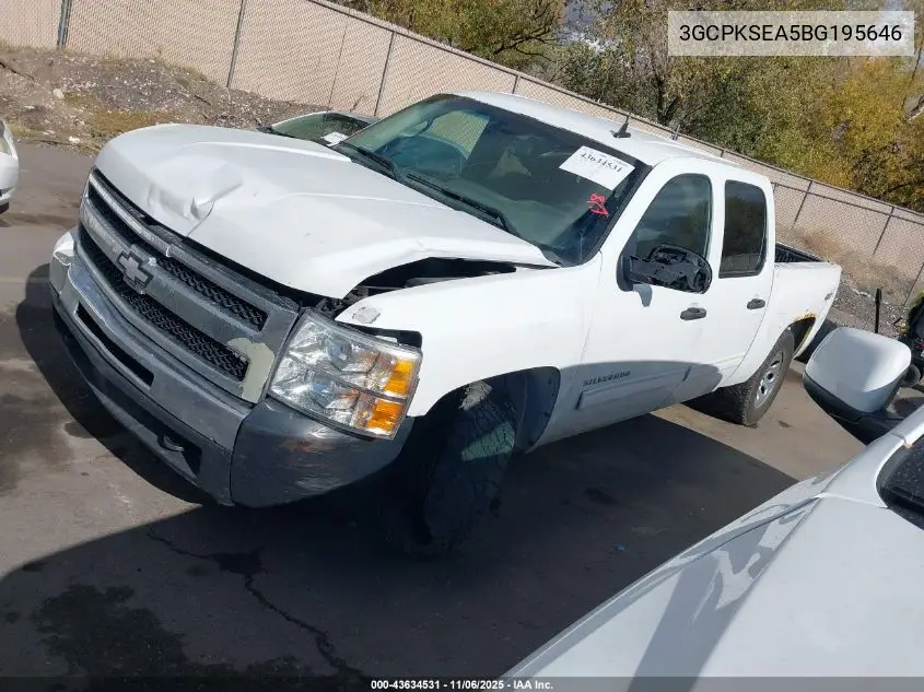 3GCPKSEA5BG195646 2011 Chevrolet Silverado 1500 Lt