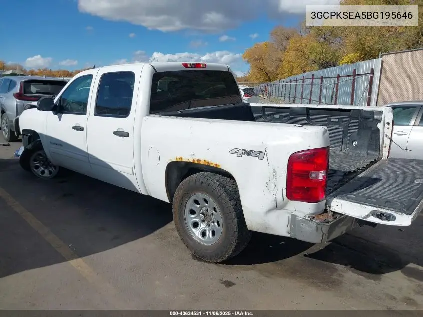 3GCPKSEA5BG195646 2011 Chevrolet Silverado 1500 Lt