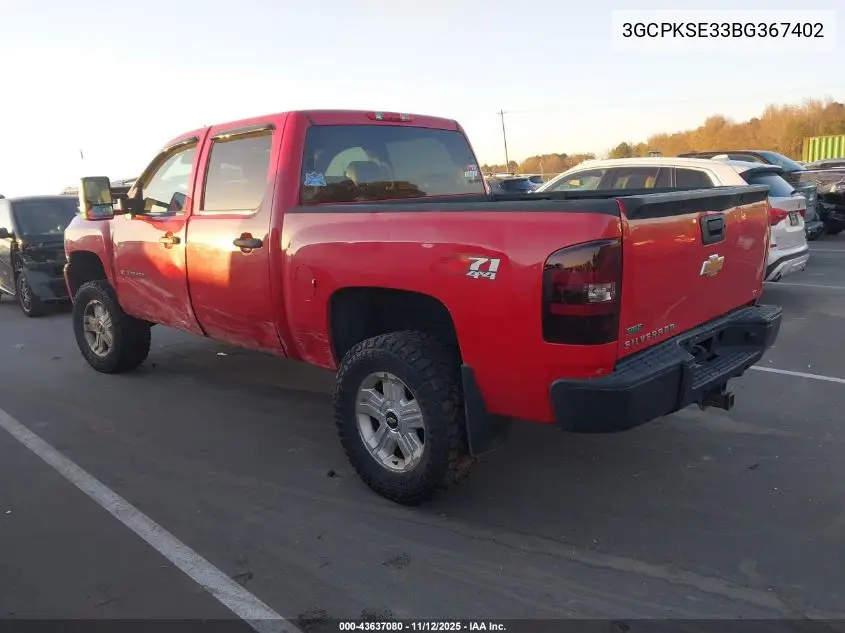 3GCPKSE33BG367402 2011 Chevrolet Silverado 1500 Lt