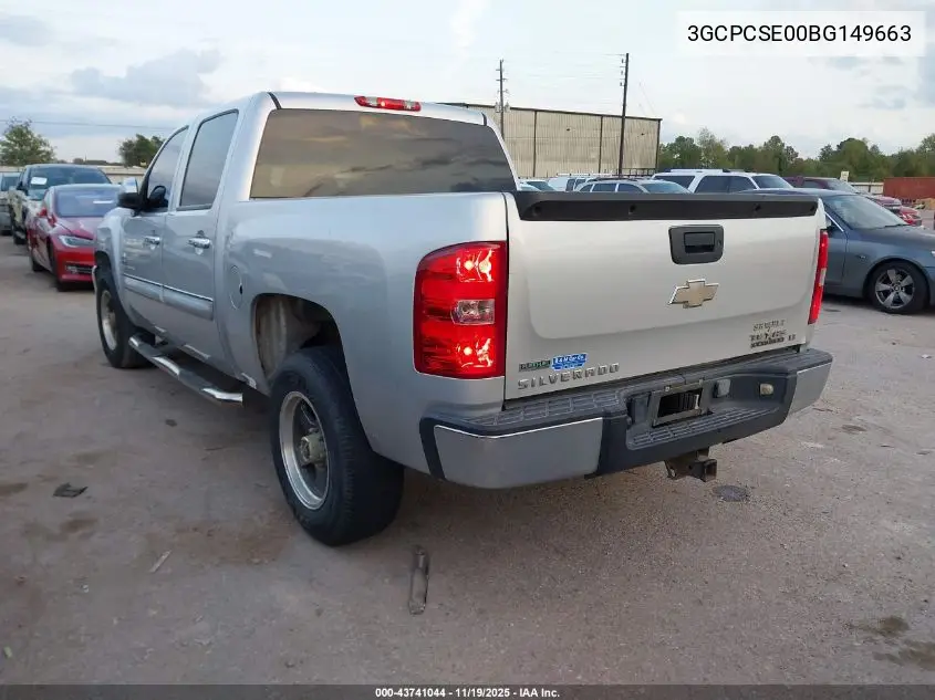 3GCPCSE00BG149663 2011 Chevrolet Silverado 1500 Lt