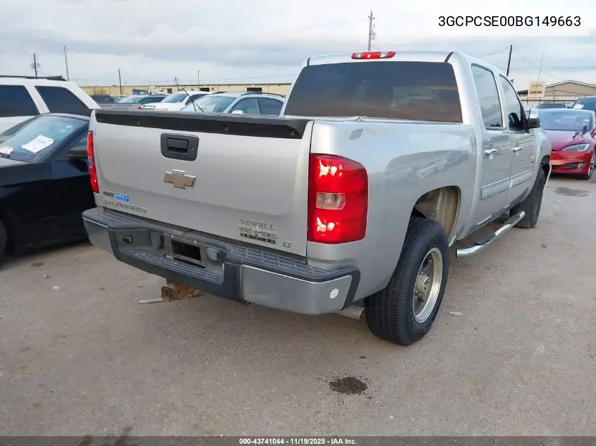 3GCPCSE00BG149663 2011 Chevrolet Silverado 1500 Lt