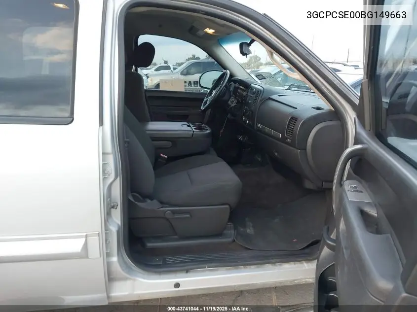 3GCPCSE00BG149663 2011 Chevrolet Silverado 1500 Lt