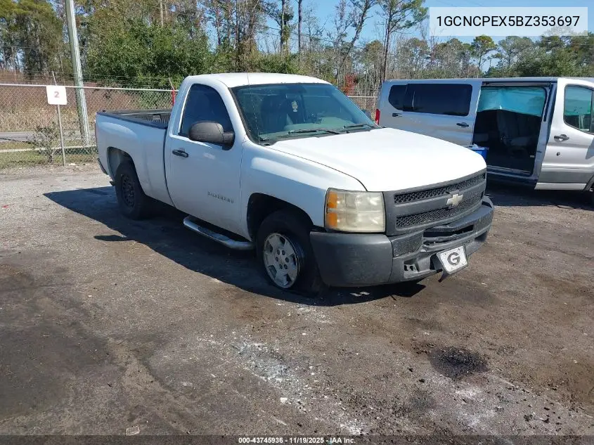 1GCNCPEX5BZ353697 2011 Chevrolet Silverado 1500 Work Truck