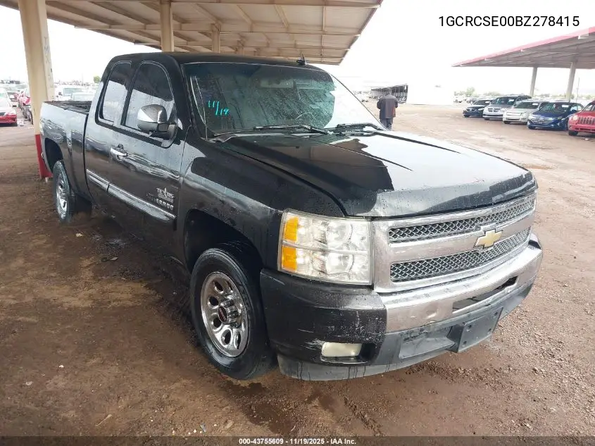 1GCRCSE00BZ278415 2011 Chevrolet Silverado 1500 Lt