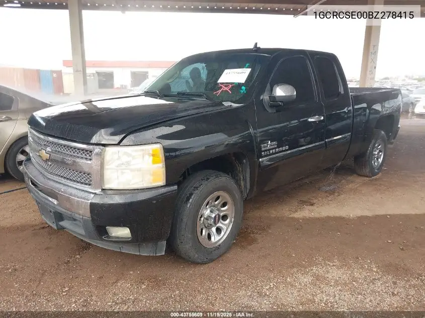 1GCRCSE00BZ278415 2011 Chevrolet Silverado 1500 Lt