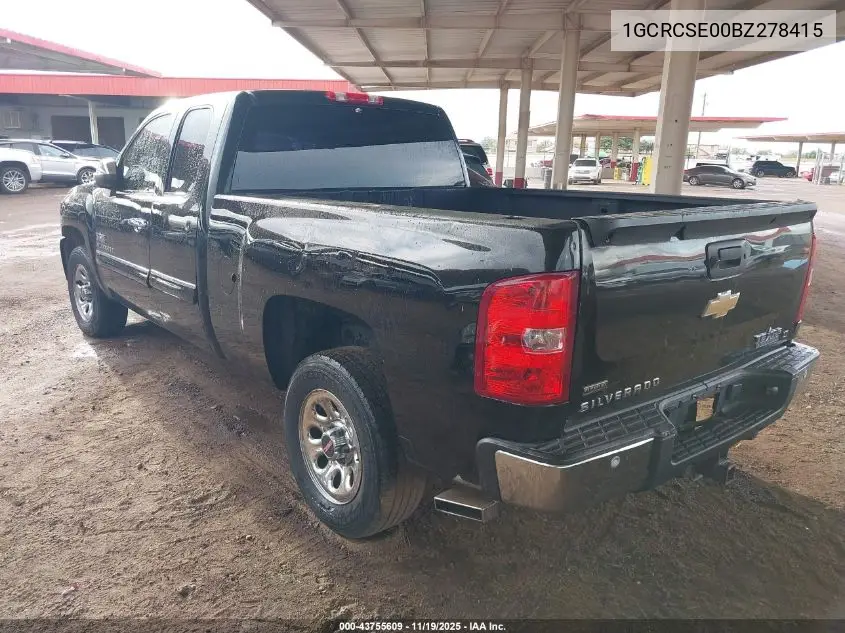 1GCRCSE00BZ278415 2011 Chevrolet Silverado 1500 Lt