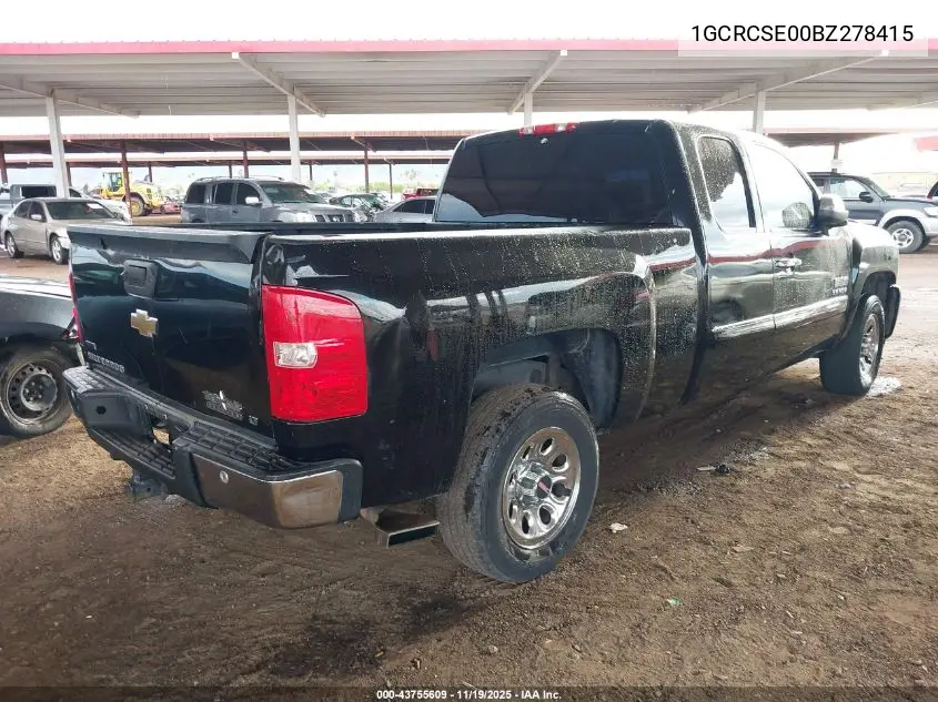 1GCRCSE00BZ278415 2011 Chevrolet Silverado 1500 Lt