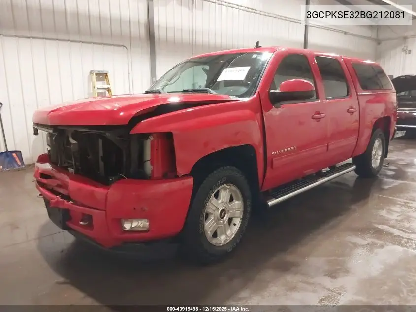 3GCPKSE32BG212081 2011 Chevrolet Silverado 1500 Lt