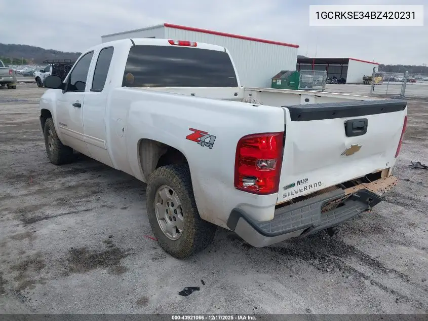 1GCRKSE34BZ420231 2011 Chevrolet Silverado 1500 Lt