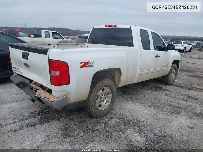 1GCRKSE34BZ420231 2011 Chevrolet Silverado 1500 Lt