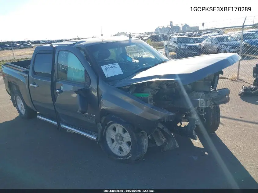 1GCPKSE3XBF170289 2011 Chevrolet Silverado 1500 Lt