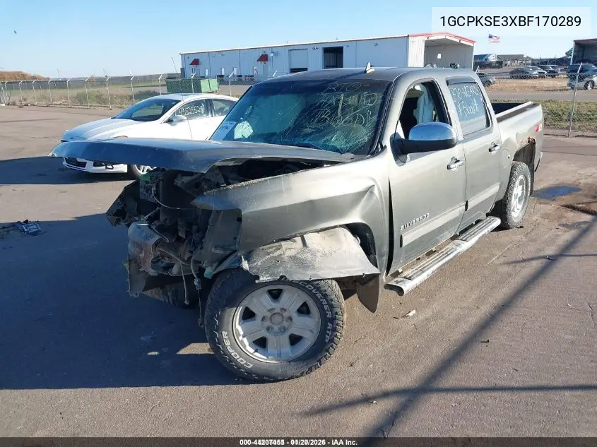 1GCPKSE3XBF170289 2011 Chevrolet Silverado 1500 Lt