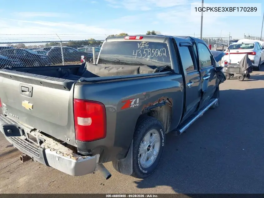 1GCPKSE3XBF170289 2011 Chevrolet Silverado 1500 Lt