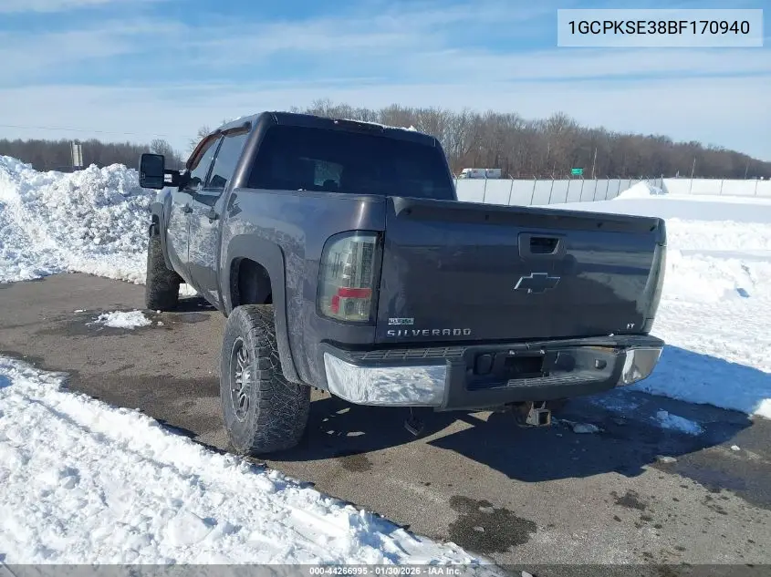 1GCPKSE38BF170940 2011 Chevrolet Silverado 1500 Lt