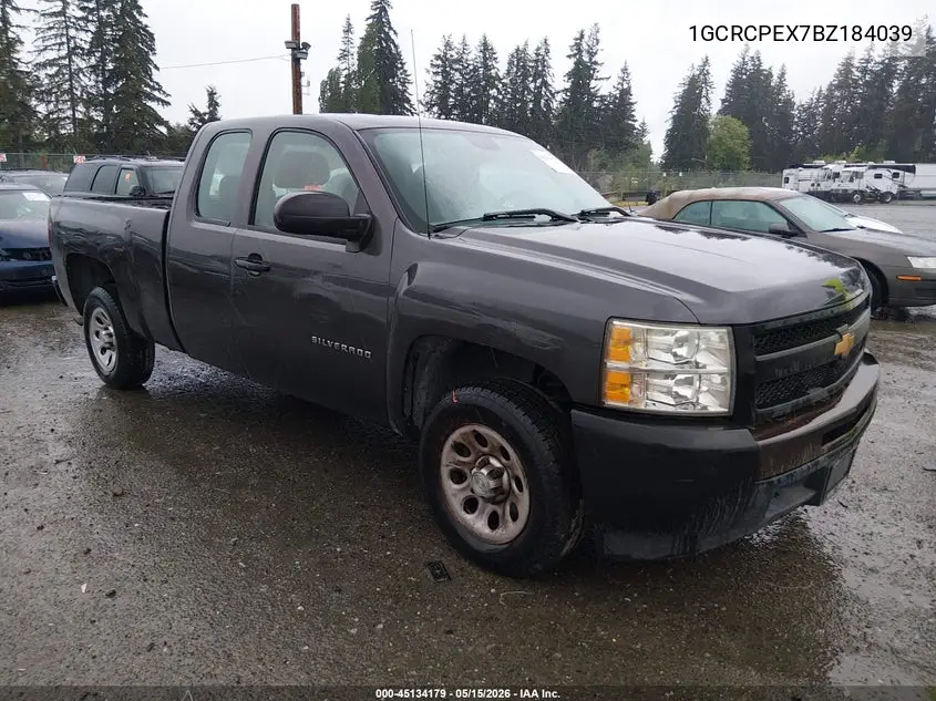1GCRCPEX7BZ184039 2011 Chevrolet Silverado 1500 Work Truck