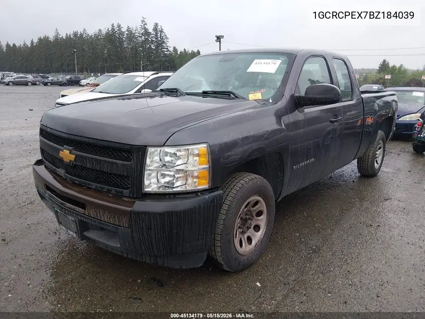 1GCRCPEX7BZ184039 2011 Chevrolet Silverado 1500 Work Truck