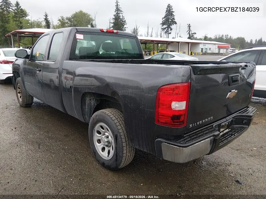 1GCRCPEX7BZ184039 2011 Chevrolet Silverado 1500 Work Truck
