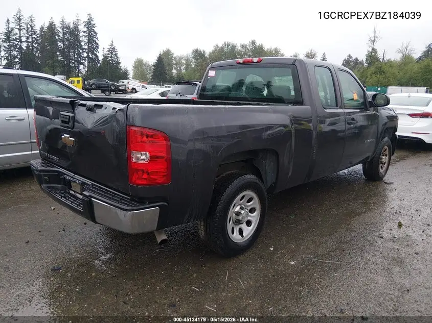 1GCRCPEX7BZ184039 2011 Chevrolet Silverado 1500 Work Truck