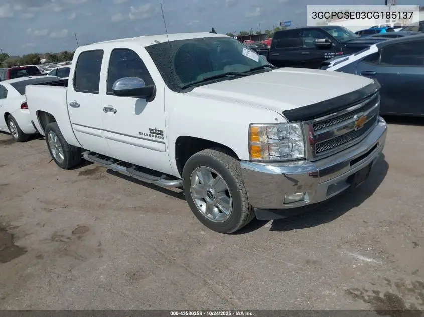 3GCPCSE03CG185137 2012 Chevrolet Silverado 1500 Lt