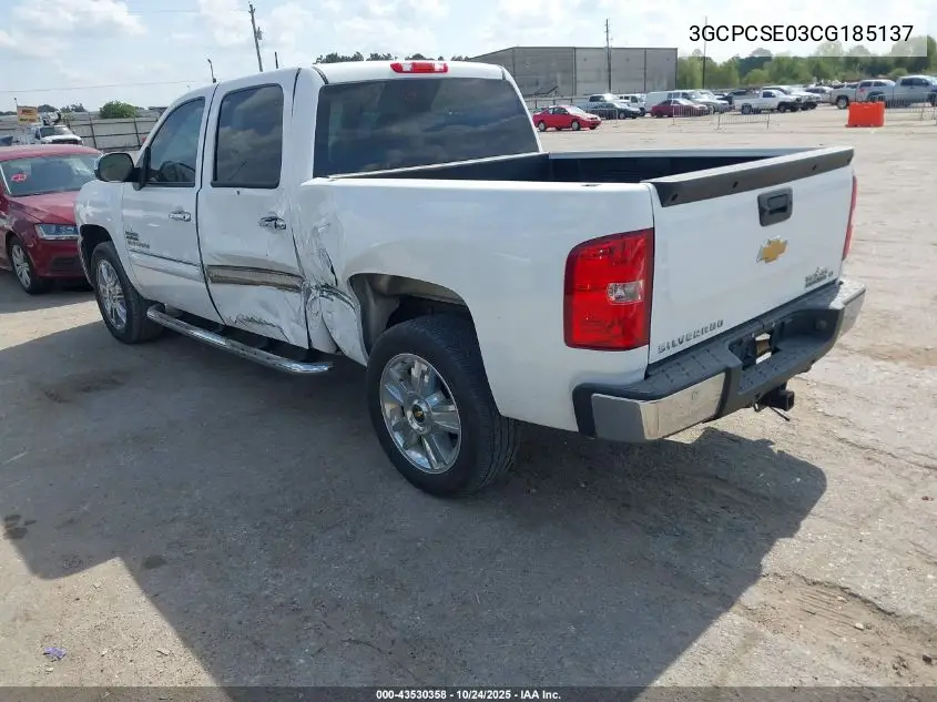 3GCPCSE03CG185137 2012 Chevrolet Silverado 1500 Lt