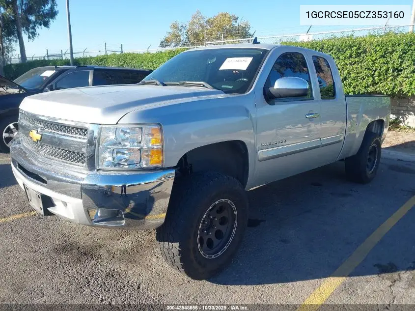 1GCRCSE05CZ353160 2012 Chevrolet Silverado 1500 Lt