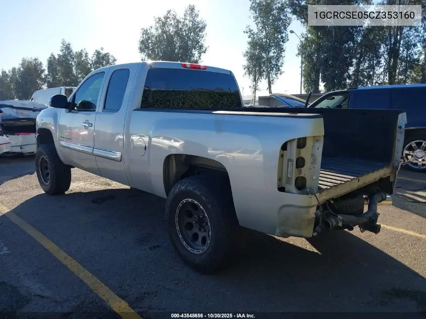 1GCRCSE05CZ353160 2012 Chevrolet Silverado 1500 Lt