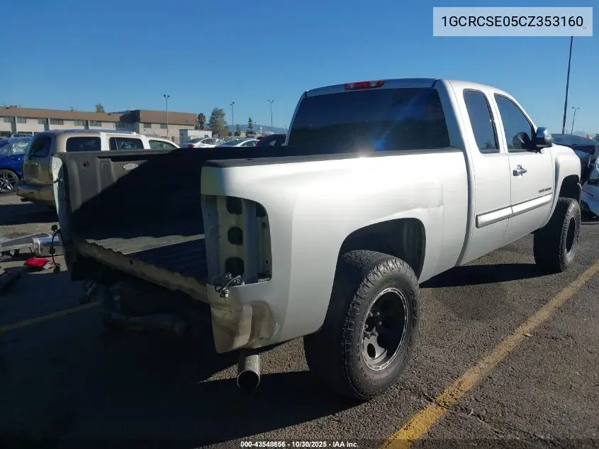 1GCRCSE05CZ353160 2012 Chevrolet Silverado 1500 Lt