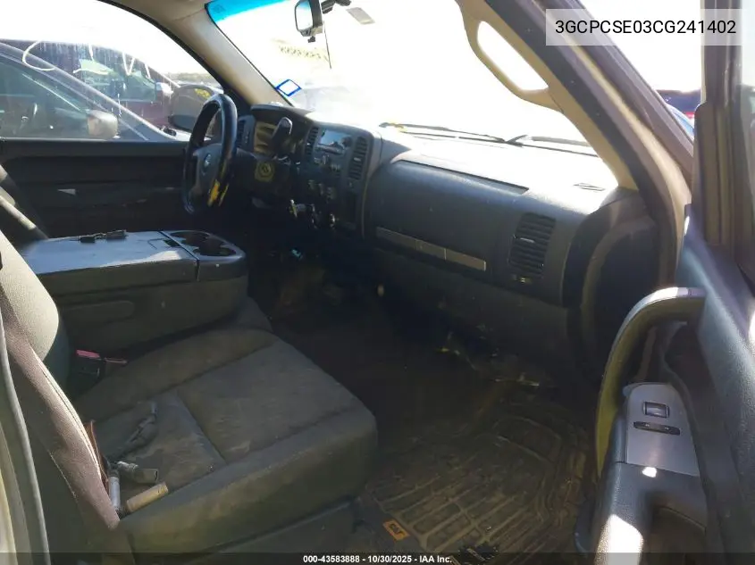 3GCPCSE03CG241402 2012 Chevrolet Silverado 1500 Lt