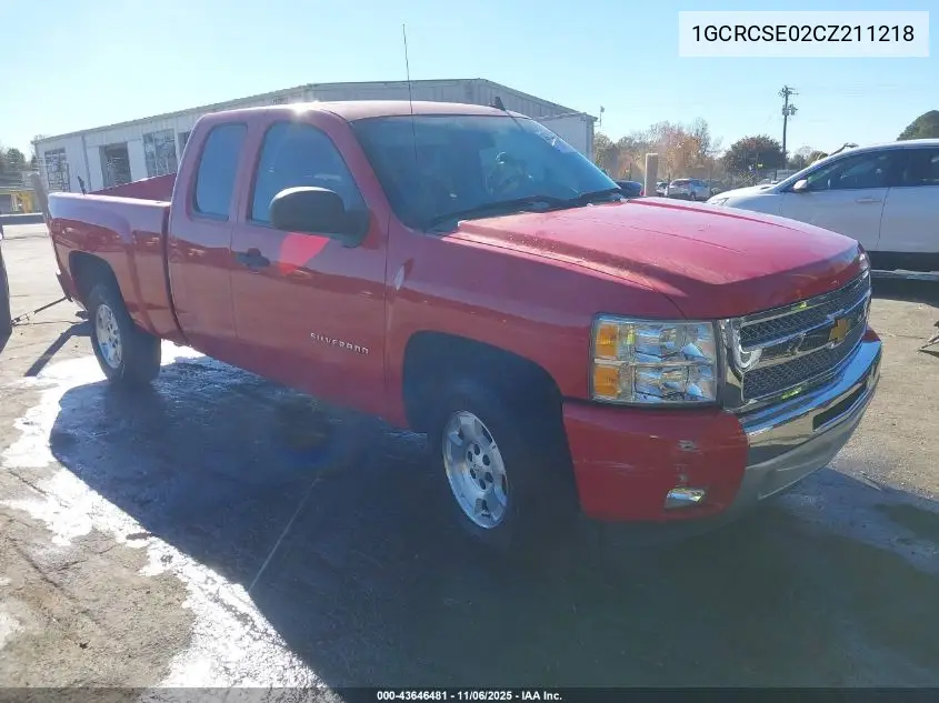 1GCRCSE02CZ211218 2012 Chevrolet Silverado C1500 Lt