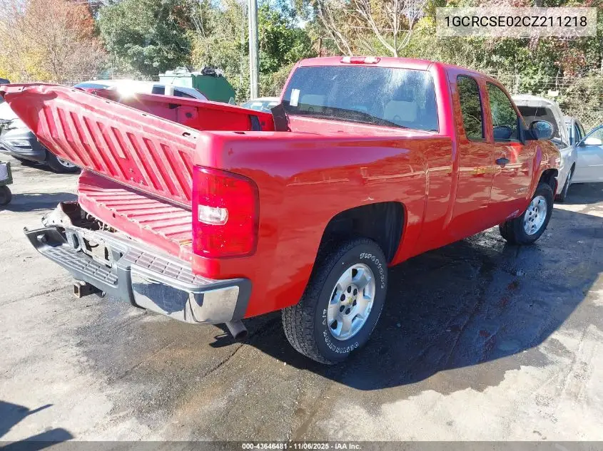 1GCRCSE02CZ211218 2012 Chevrolet Silverado C1500 Lt