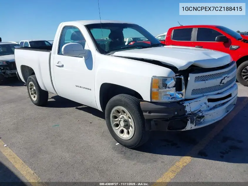 1GCNCPEX7CZ188415 2012 Chevrolet Silverado 1500 Work Truck