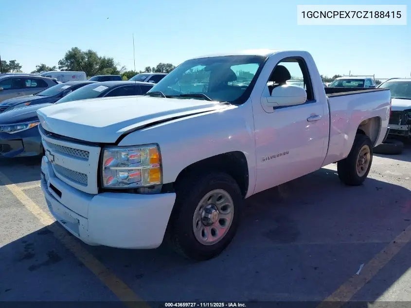 1GCNCPEX7CZ188415 2012 Chevrolet Silverado 1500 Work Truck