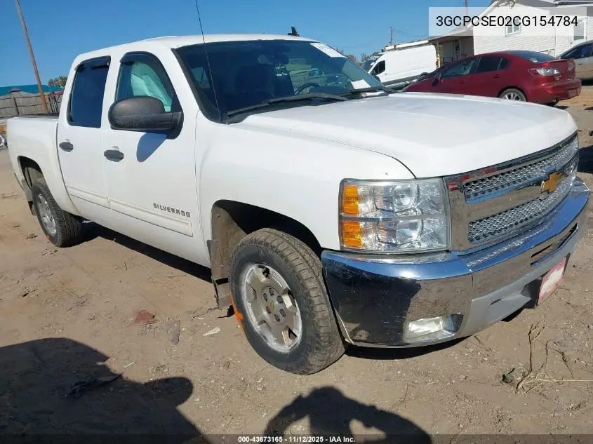 3GCPCSE02CG154784 2012 Chevrolet Silverado 1500 Lt