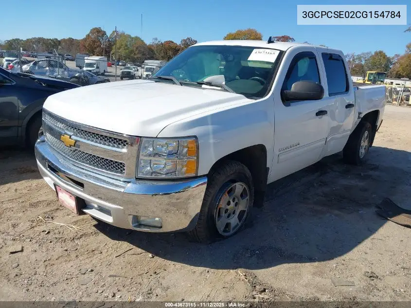 3GCPCSE02CG154784 2012 Chevrolet Silverado 1500 Lt