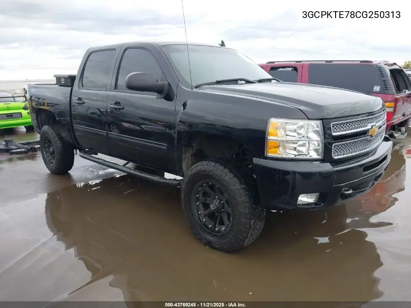 3GCPKTE78CG250313 2012 Chevrolet Silverado 1500 Ltz